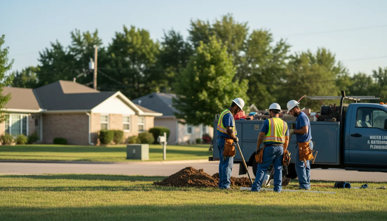 Residential water line and bathroom plumbing service in North Chelmsford, MA